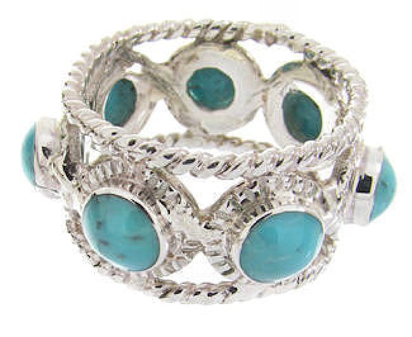 Sterling Silver Southwest Turquoise Ring Size 4-3/4 PS61529